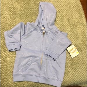 Hooded zippered sweatshirt